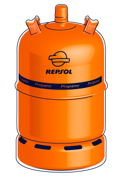 Bombona de propano 11kg Repsol